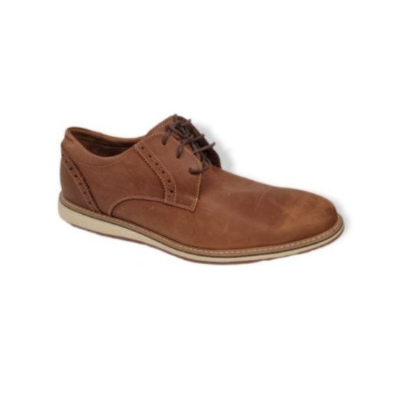 Steve Maddan Men\'s Brown Leather Lace Up Flat Shoes Size US 11.5M main image 5